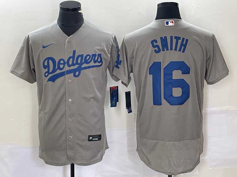 Men's Los Angeles Dodgers #16 Will Smith Grey Stitched Flex Base Nike Jersey,We sell and wholesale Men's Los Angeles Dodgers #16 Will Smith Grey Stitched Flex Base Nike Jersey on line form chian!